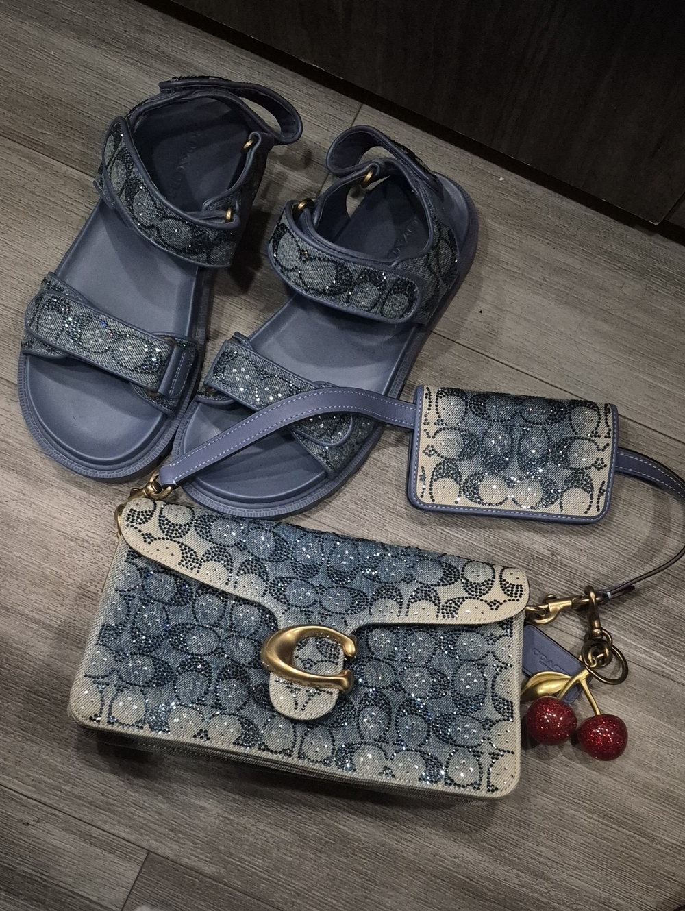 Coach Crystal Blue Signature Snap On Wallet Only